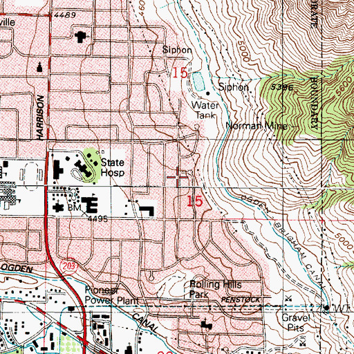 Topographic Map of Edgemont, UT