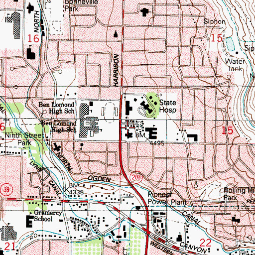 Topographic Map of El-May, UT