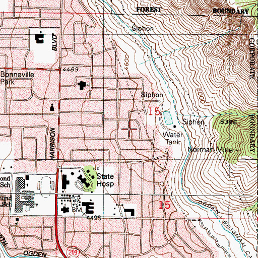 Topographic Map of Alta Vista, UT