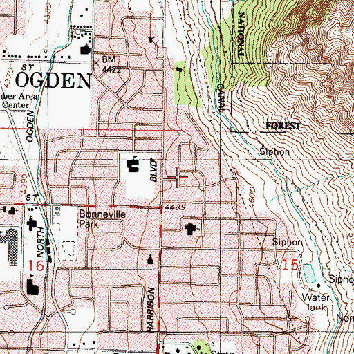 Topographic Map of Stettler, UT