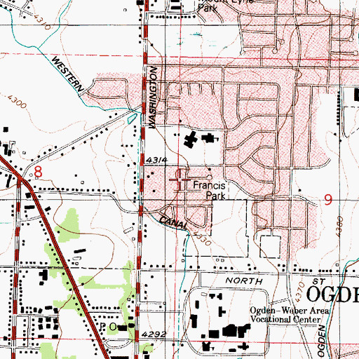 Topographic Map of Esquire, UT