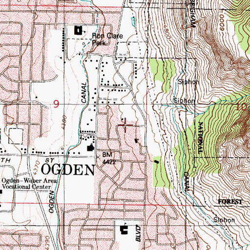 Topographic Map of Jumpoff Canyon, UT