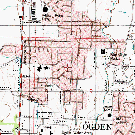 Topographic Map of Ron Clare Village, UT