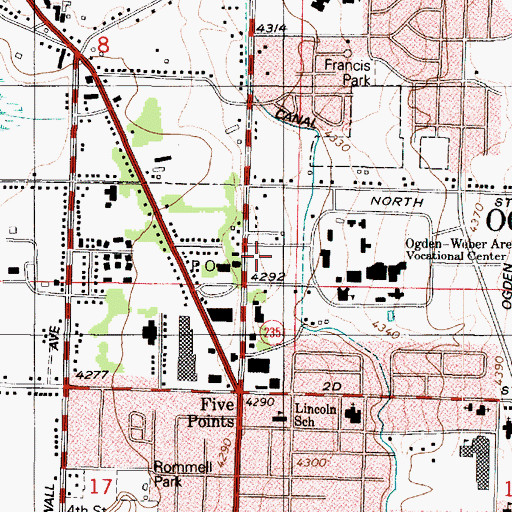 Topographic Map of Academy Heights, UT