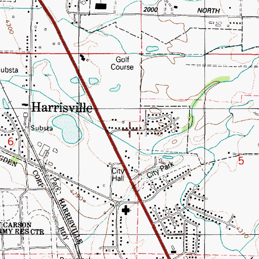 Topographic Map of Hunting Creek, UT