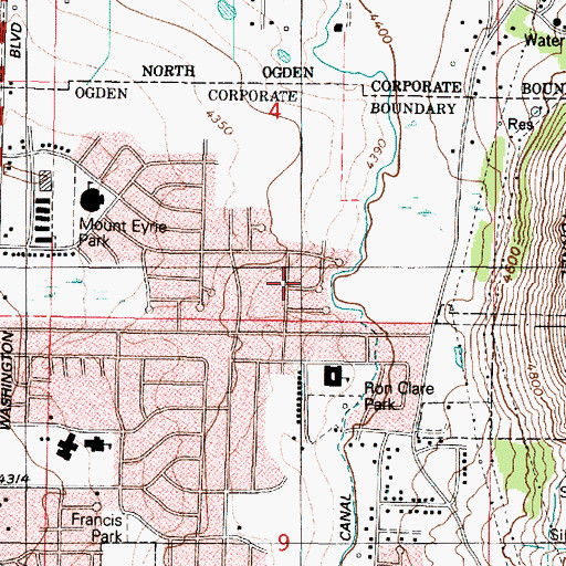 Topographic Map of Meadowlark Meadows, UT