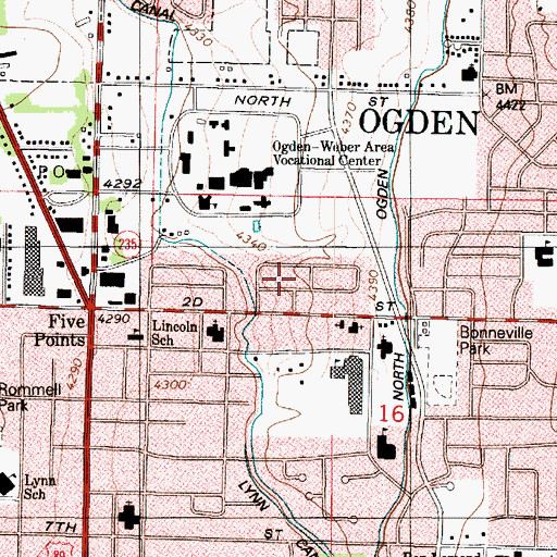 Topographic Map of Meadow Homes, UT