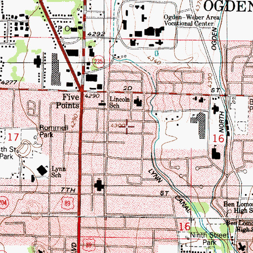Topographic Map of East Lynne Addition, UT