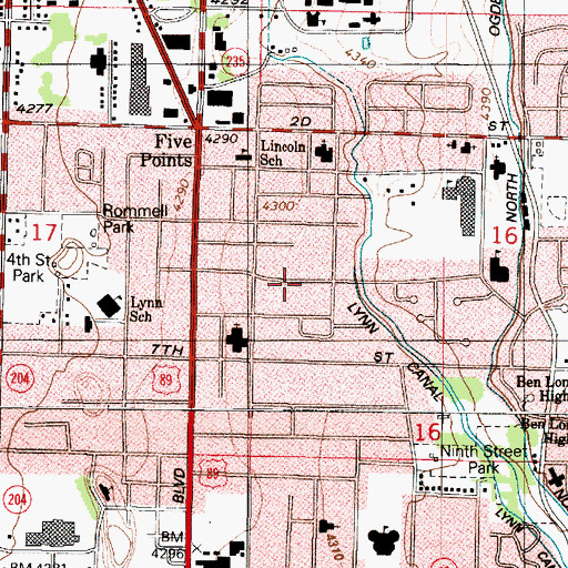 Topographic Map of Paradise Acres, UT