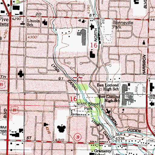 Topographic Map of Shady Brook, UT