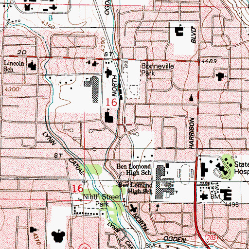 Topographic Map of North Park, UT