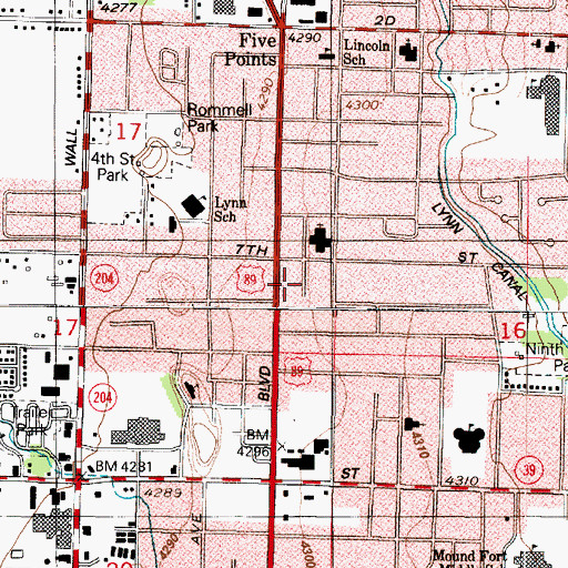 Topographic Map of Myers Addition, UT