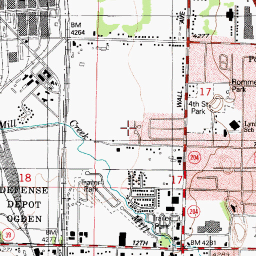 Topographic Map of Downs, UT