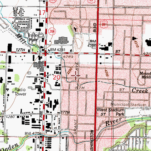 Topographic Map of Mill Creek Addition, UT