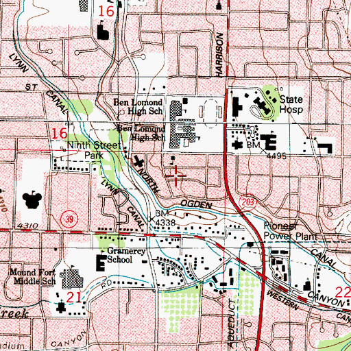 Topographic Map of Hunter Hill Addition, UT