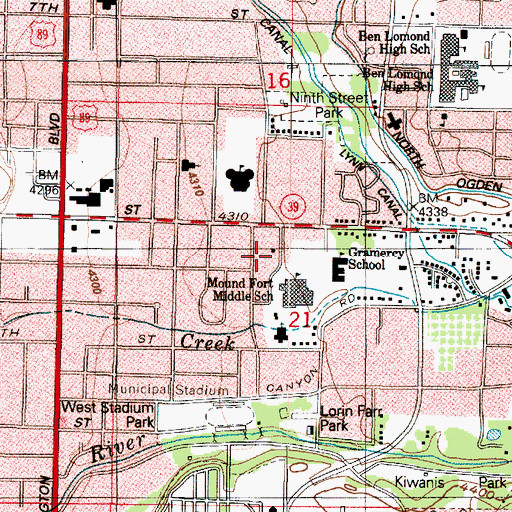 Topographic Map of Purdy, UT