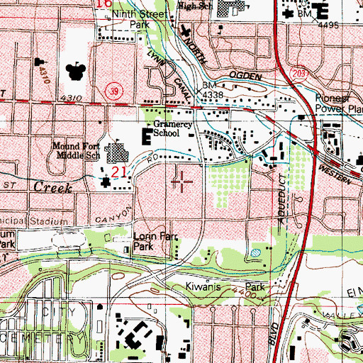 Topographic Map of Pearwood Park, UT