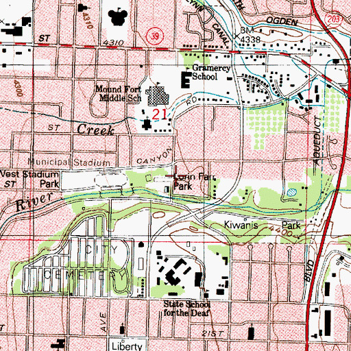 Topographic Map of Circle Court, UT