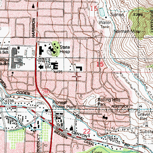 Topographic Map of Morrin, UT