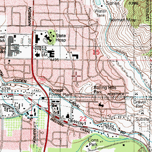 Topographic Map of Sun View Additions 1-3, UT