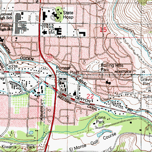 Topographic Map of El Monte Vista, UT