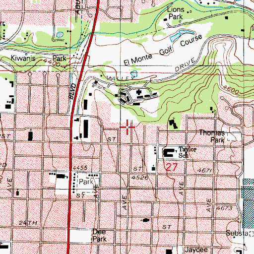 Topographic Map of Mountain View Addition, UT