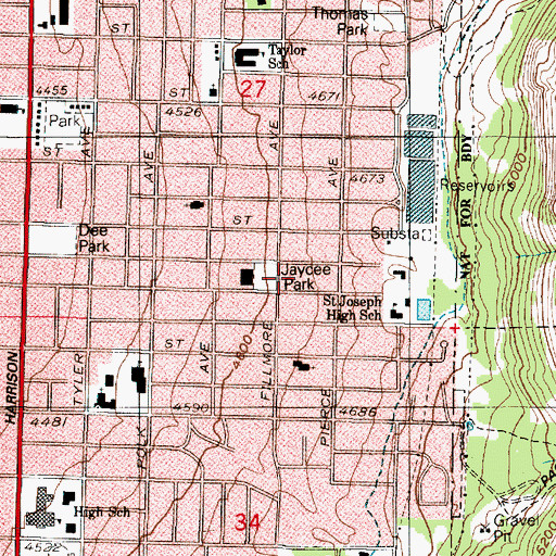 Topographic Map of Nob Hill Annex, UT
