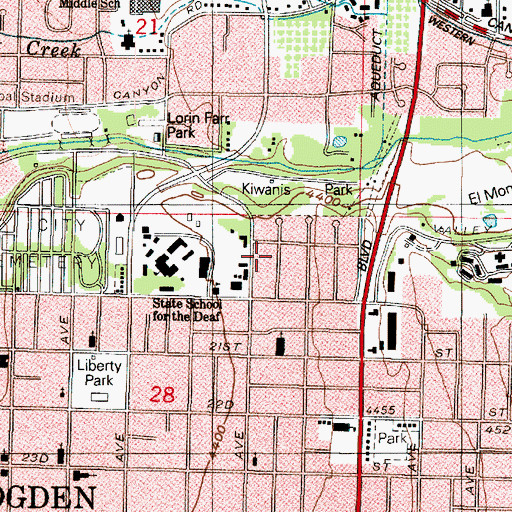 Topographic Map of Valley View Addition, UT