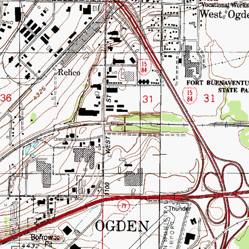 Topographic Map of Fairmount Park, UT