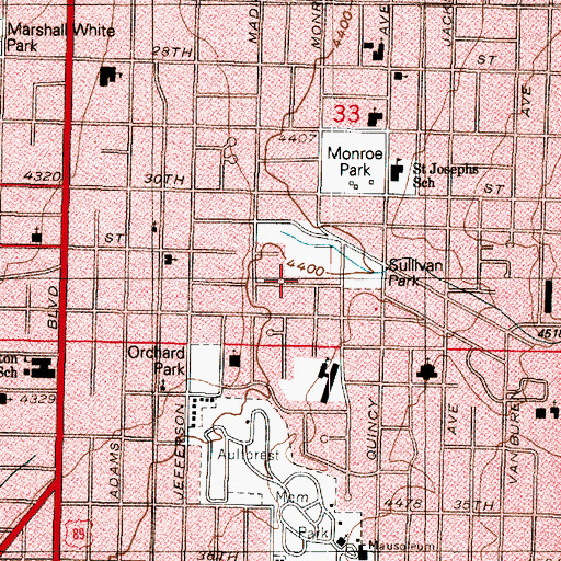 Topographic Map of Madison Square Addition, UT