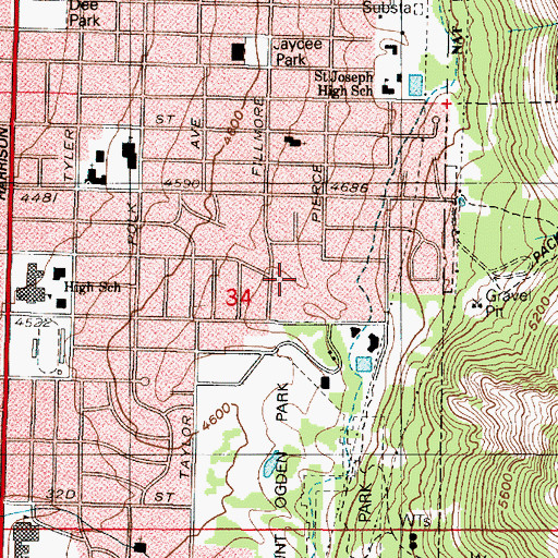Topographic Map of Maule Addition, UT