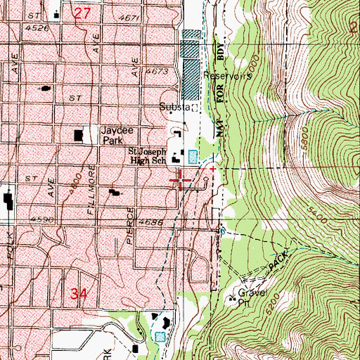 Topographic Map of Maple Hills, UT