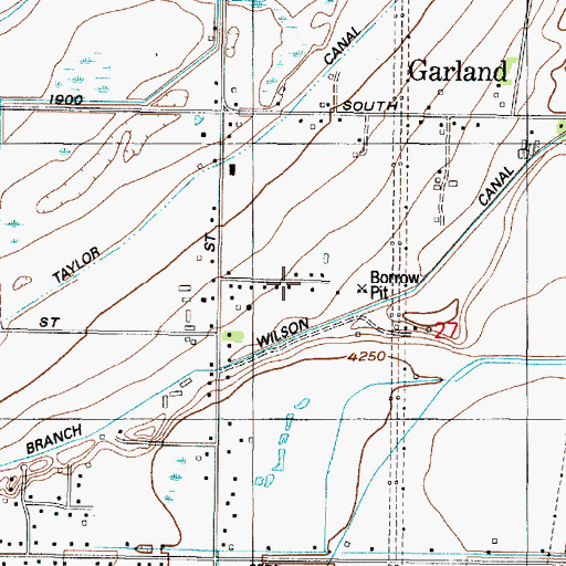 Topographic Map of Garden Acres, UT
