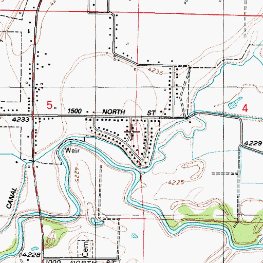 Topographic Map of Pioneer Village, UT