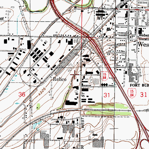 Topographic Map of West Hills, UT