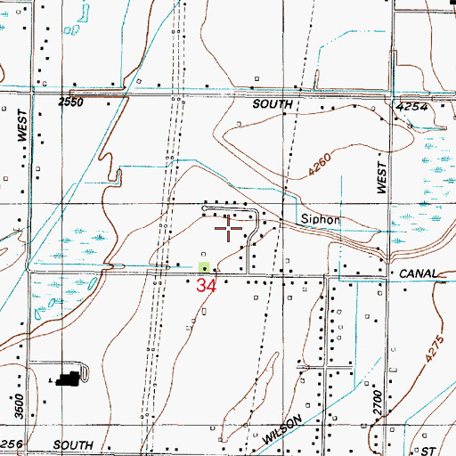 Topographic Map of Richton Ranchettes, UT