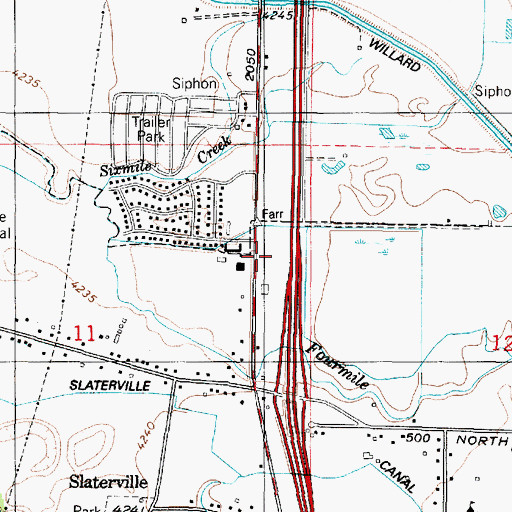 Topographic Map of Valley West Estates, UT
