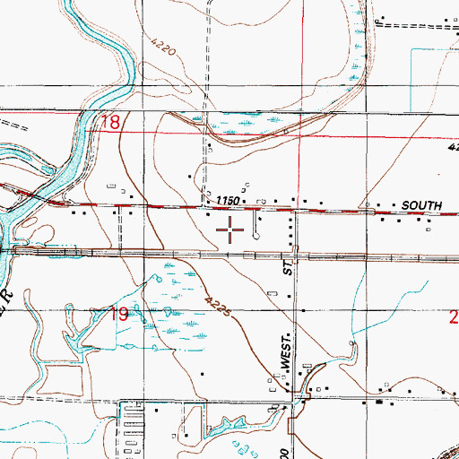 Topographic Map of West Side Estates, UT