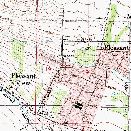 Topographic Map of Anderwood Estates, UT