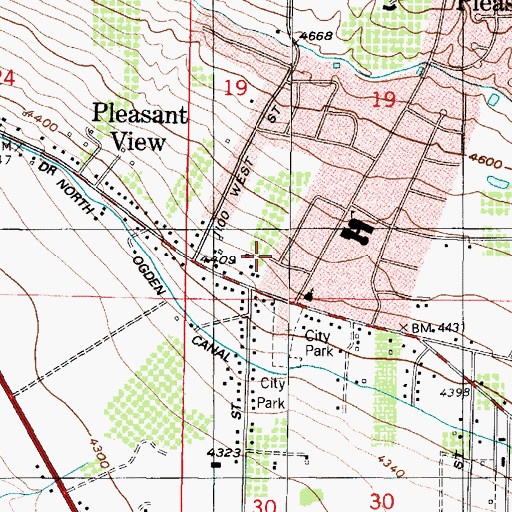 Topographic Map of Buena Vista, UT