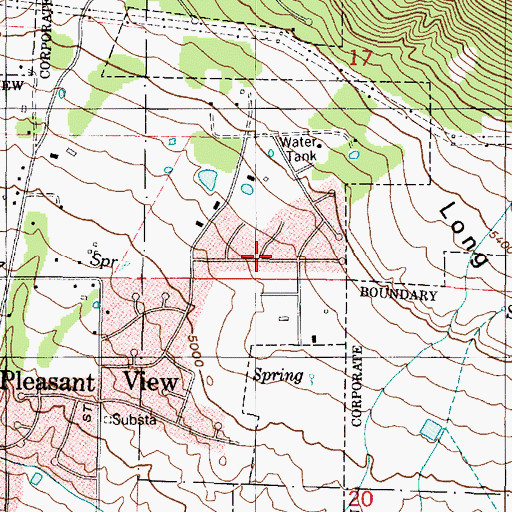 Topographic Map of Majestic Heights, UT