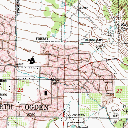Topographic Map of Indian Hills, UT