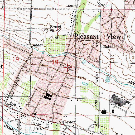 Topographic Map of Circle View, UT