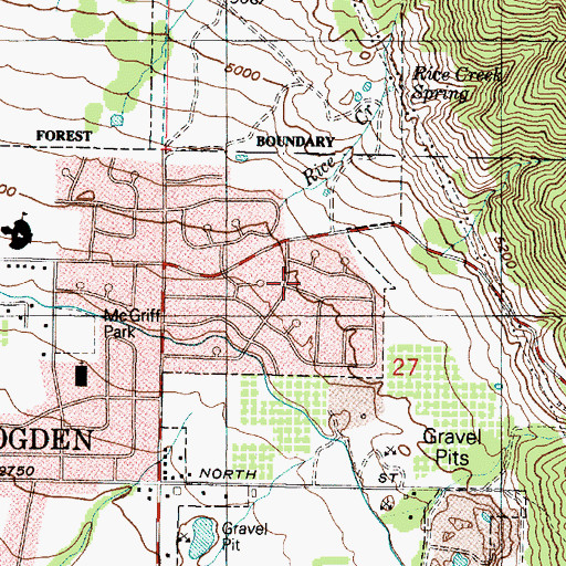 Topographic Map of Camarren Cove Estates, UT
