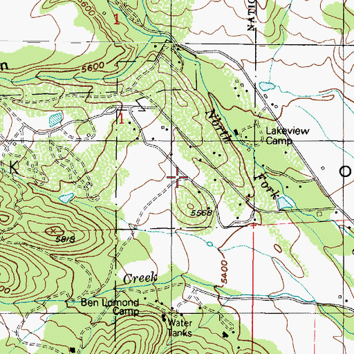 Topographic Map of Cobble Creek Park, UT