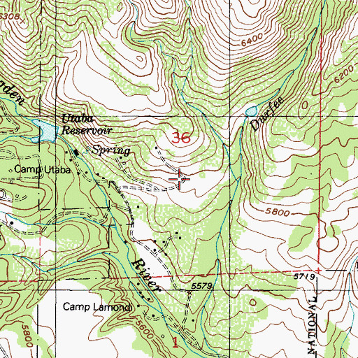 Topographic Map of Durfee Creek Estates, UT