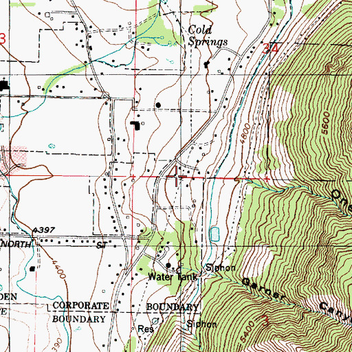 Topographic Map of Best View Estates, UT
