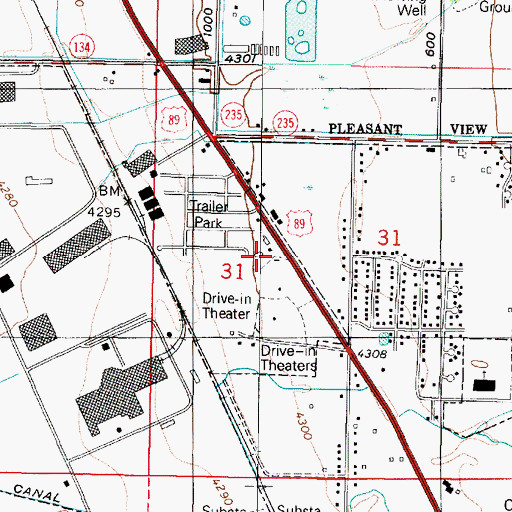Topographic Map of King Place, UT