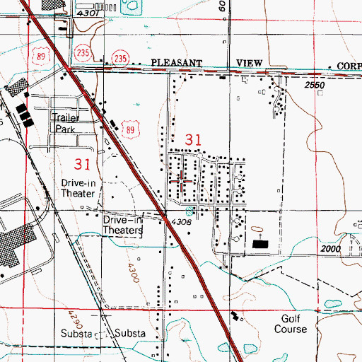 Topographic Map of Misty Meadows, UT