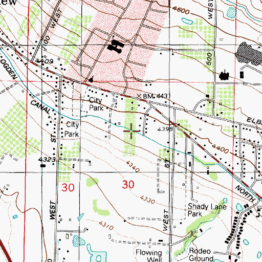 Topographic Map of Mountain Meadows Estates, UT